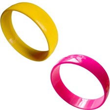 Neon Bracelet 80s 90s Colorful Chunky Plastic Bangle Bracelets Wrist Band P - 10