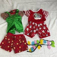 Build A Bear Christmas holiday LOT "Stay Cool" & "Santa's Helper" Clothing BABW