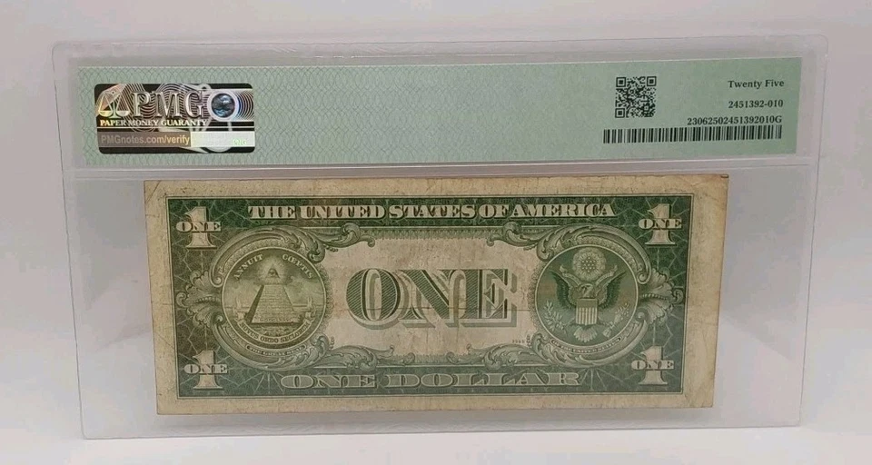 1935A $1 Silver Certificate WWII North Africa Fr. #2306 PMG VF 25 - Image 2 of 2