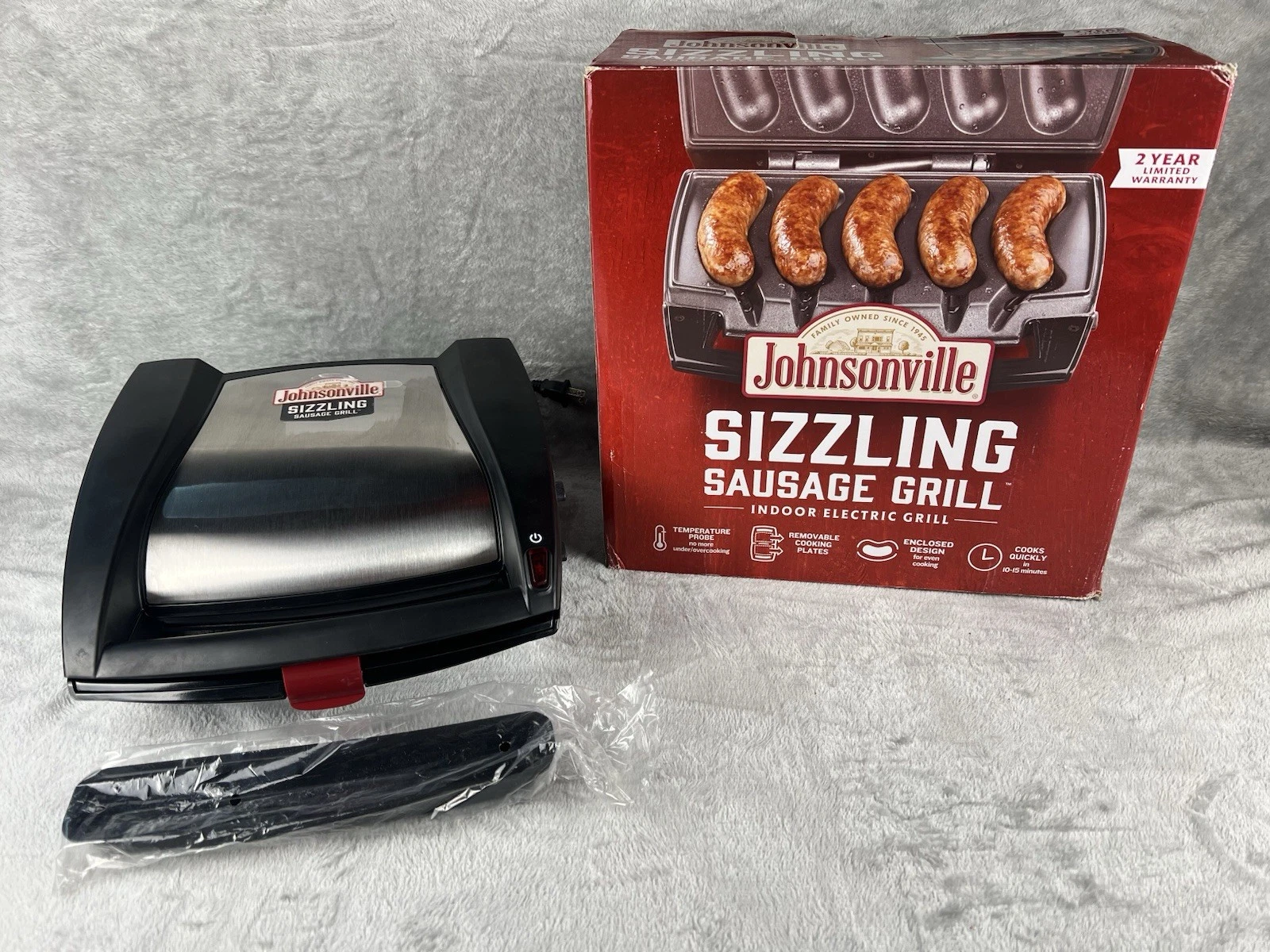 Johnsonville Sizzling Sausage Indoor Electric Grill Countertop BTG-498 Drip Tray