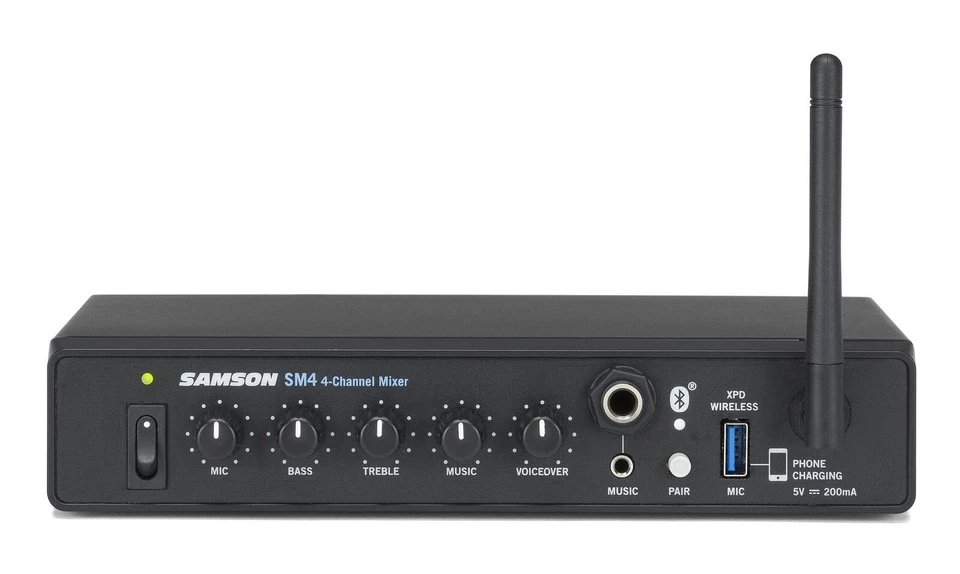 Samson MediaTrack 4-Channel Mixer/USB Interface with Bluetooth - Image 3 of 4