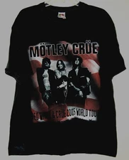 Motley Crue Concert Tour Shirt Vintage 2005 Red White & Crue Alternate Design LG