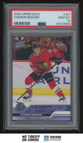 2023-24 Upper Deck Young Guns Connor Bedard PSA 10 #451 Chicago Blackhawks