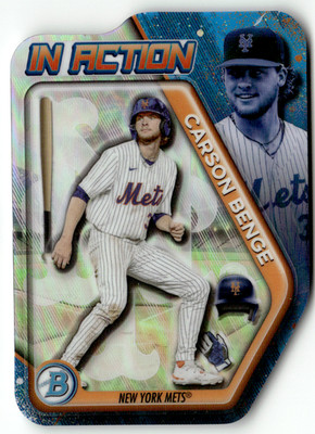 2025 Topps Bowman Chrome MLB No. BIA-6 Carson Benge In Action