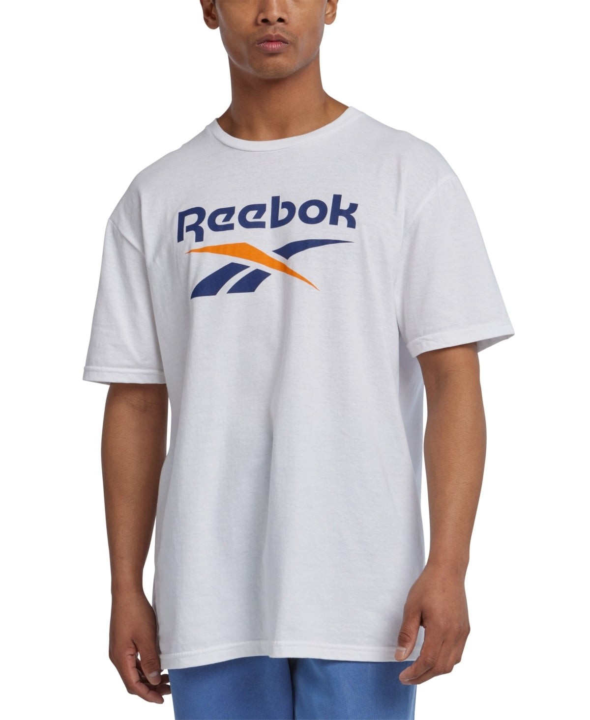 Reebok Mens Regular fit Short Sleeve T-Shirt Shirt Size S White