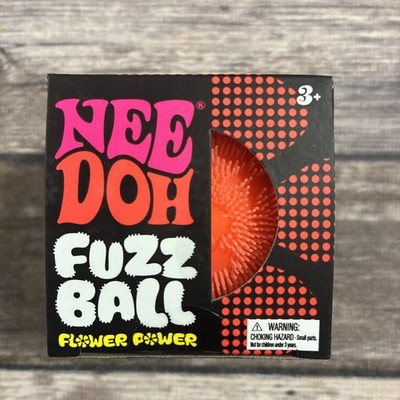 Orange Needoh Fuzz Ball Flower Power Nee Doh Squish Stress Ball Velvet Squeeze