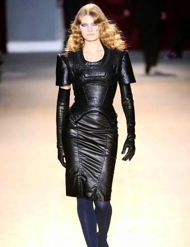 zac posen leather strap dress Women's Leather Zac Posen Clothing for sale