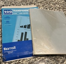 Samsill 100 Count Transparency Film for Laser Printer Black Images Text 8.5x 11