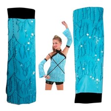 13 Sets Dance Costume Sleeves ONLY 10-CM 3-CL Sequin Fringe Crafts Sewing New