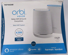 NETGEAR Orbi Voice RBK50V-100NAS AC3000 Mesh WiFi System w/ Alexa Speaker