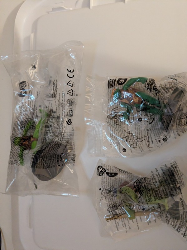 TMNT Burger King Kids Meal Toys LOT of 3 Leonardo Donatello Michelangelo