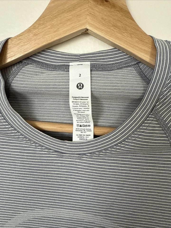 Lululemon Women's Swiftly Tech Short-Sleeve Shirt 2.0 Race Length XSPW/GYOS - Image 2 of 4