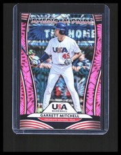 2020 Garrett Mitchell, Mike Trout  - USA Baseball Donruss Pink Fireworks #AP7 