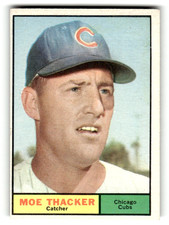 1961 TOPPS CHICAGO CUBS MOE THACKER #12 NO CREASES