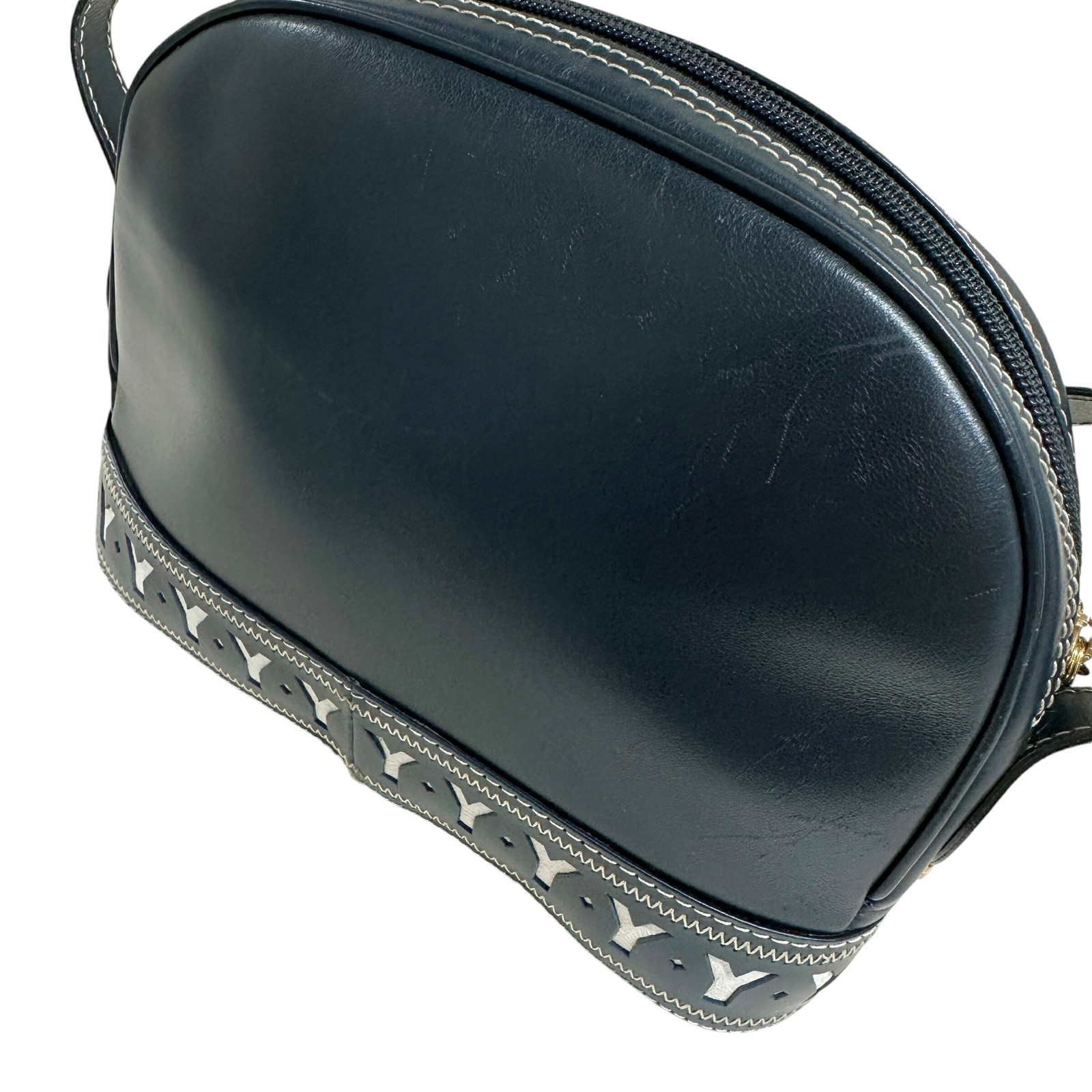 Borsa a tracolla Y0723 Yves Saint Laurent in pelle navy usata