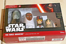 Star Wars The Force Awakens Nesting Doll Set X5 Dolls - New in box