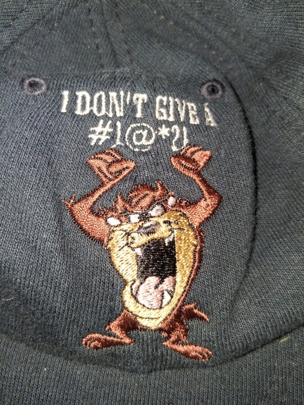 Warner Bros. Studio Store Taz King of Swing Golf Bag Towel Embroidered and hat