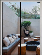 Magnetic Screen Door Mesh-New Upgraded Magnets  Strengthen-Heavy Duty-Durable F