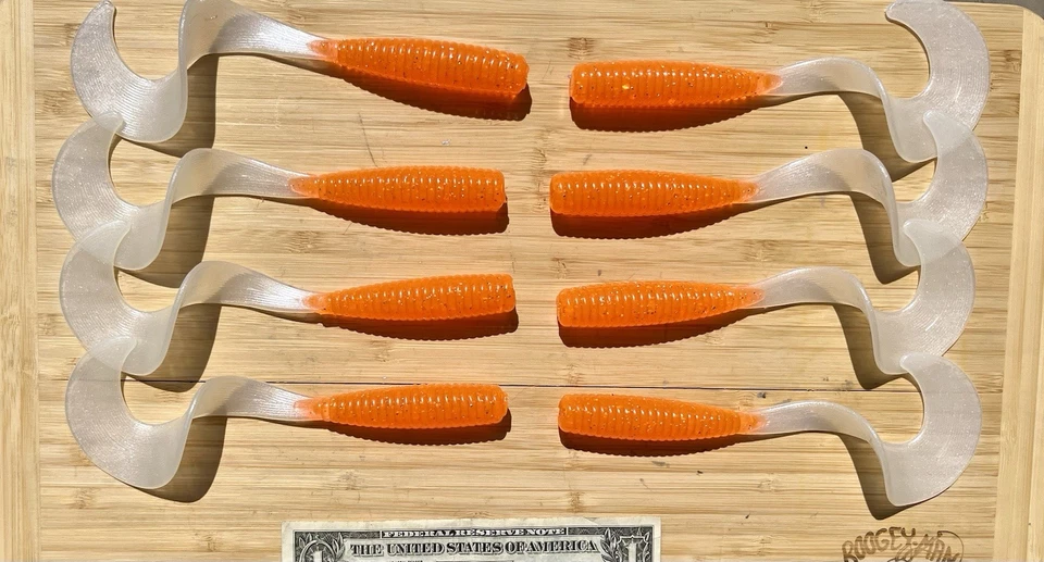 Boogey Man Bait Co. 8” Grub de agua salada Lingcod pez roca mero pargo brillo UV Foto 3 de 4