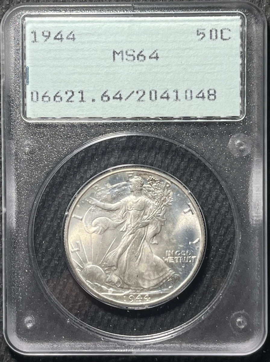 1944 Year Grade MS 64 Liberty Walking Half Dollars (1916-1947) for