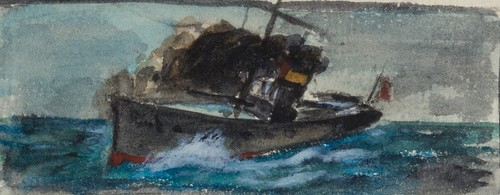 B. BURGER (1892-1968), Seestück mit Segelboot, Aquarell Jugendstil Seefahrt - Picture 3 of 4