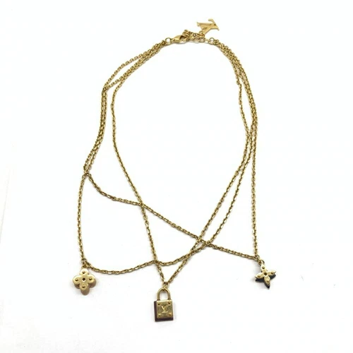 LOUIS VUITTON（LV） Collana LOUIS VUITTON M66246 collier dolce ciondolo oro 3 file accessori donna