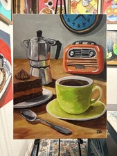 Retro Kitchen 18” X 24” Hand Painted, NOT A PRINT
