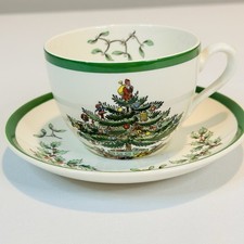 Spode England Christmas Tree S3324 Tea Cup and Saucer