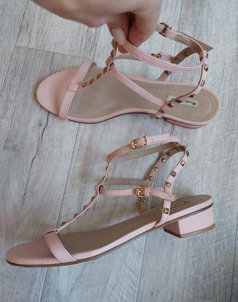Women Massimo Dutti Heels Pink Leather 39