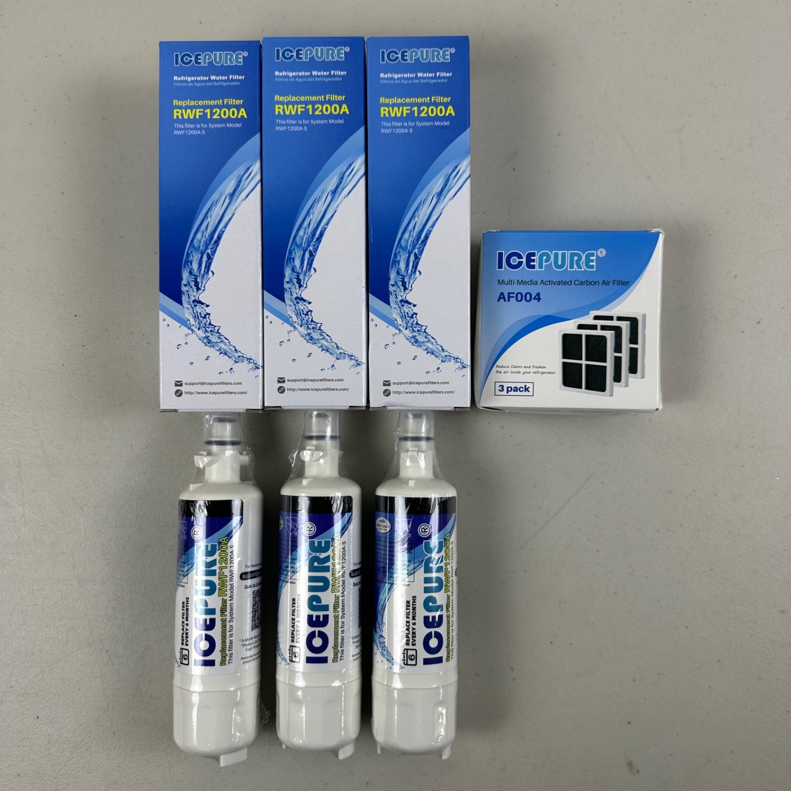 3 PACK ICEPURE ADQ36006101 Replacement LG LT700P Kenmore Elite 9690 w/Air Filter