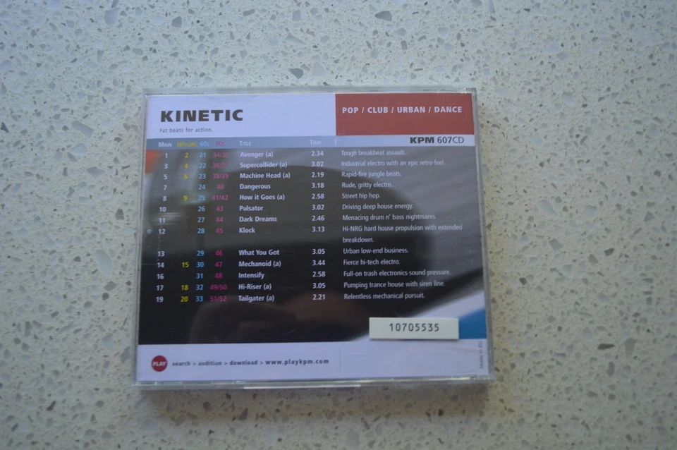 KINETIC FAT BEATS FOR ACTION RARE SOUND EFFECTS CD! LIBRARY MUSIC - Image 3 of 3