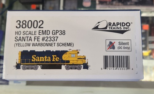Rapido Trains 38002 HO Santa Fe GP38 Diesel Locomotive DCC Ready #2337 - Picture 1 of 4