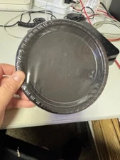 Black Velvet 7" Plastic Dessert Plates 20 Per Pack Creative Converting New!!!