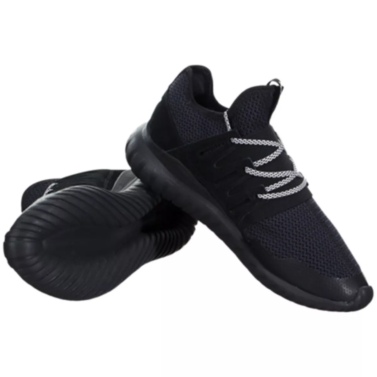Adidas Tubular Radial Running Shoes Black S76719 Men s 5 Women s