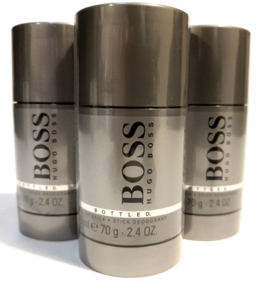 3x Hugo Boss Bottled 75ml Deodorant Stick für Männer, Anti Transpirant