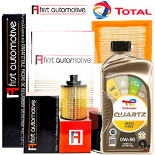 Peugeot 208 Maintenance Kit 1.0 1.2 VTI From 2012 4 Filters + 4LT Total 0W30 Oil