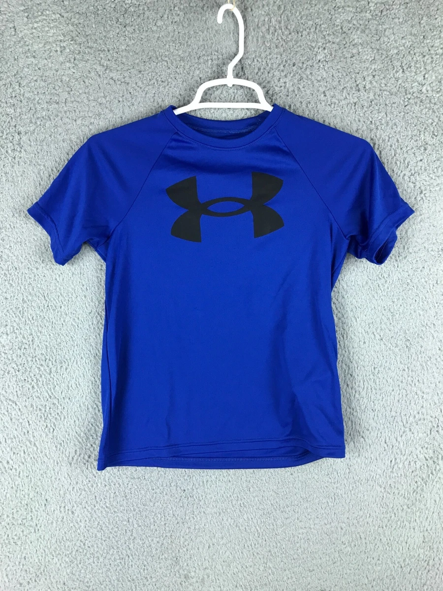Under Armour Heat Gear Loose Fit Boys Short Sleeve Crew Neck Blue