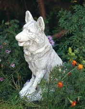 Hund Schäferhund (S487) Hunde Gartendeko Tierfiguren Steinguss Steinfigur 42 cm