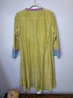 Khaadi Pret Floral Embroidered Yellow Multicolor Tunic Top Kurta Size 16 — photo 5