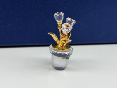 S Swarovski Figur 208885 Blumentopf Blume 4,7 cm. Top Zustand | eBay