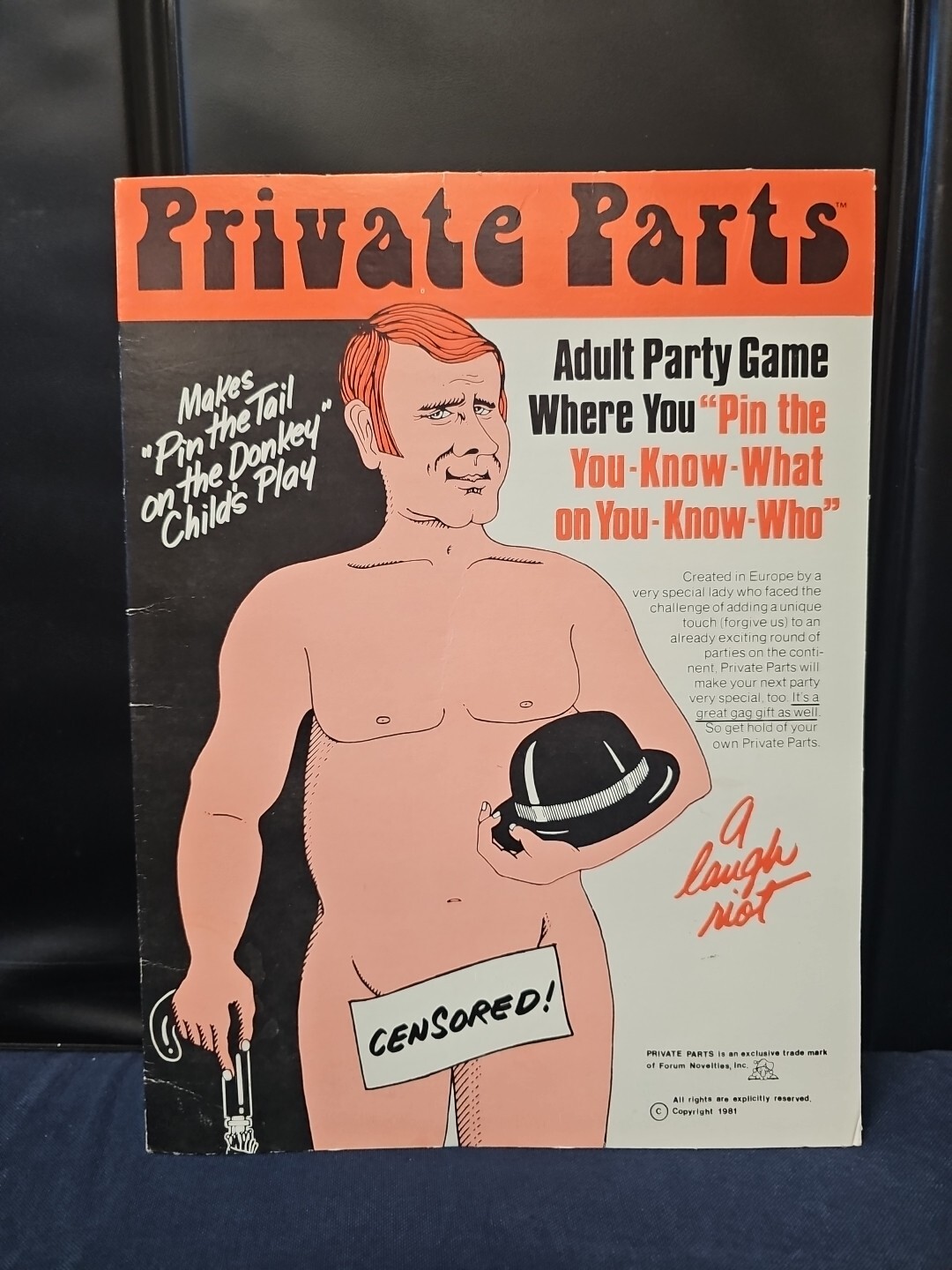 Private Parts Adult Party Game Where You "Pin The You-Know-What" 1981 