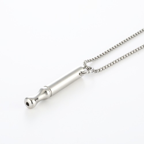 Adjustable Breathing Necklace Zen Meditation Whistle Pendant Round Pipe Design - Picture 26 of 31