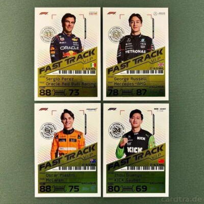 Turbo Attax 2024 Fast Track Bundle MGA5 MGA6 MGA7 MGA8 Perez Russell Piastri Zho
