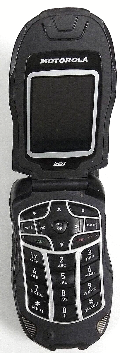 Motorola i series ic502 - Black ( Nextel ) Rare iDEN PTT Flip