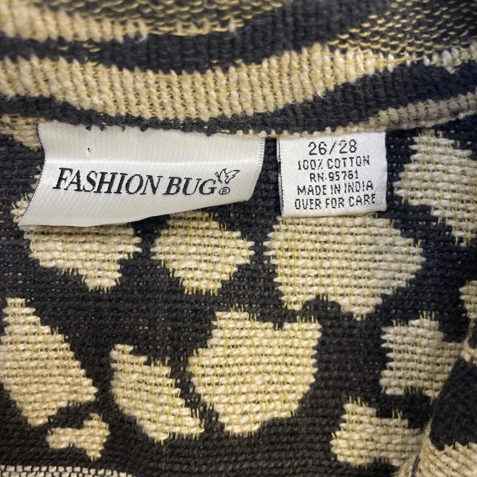 Cheetah Leopard Zebra Print Tapestry Jacket Womens Size 26/28 - Изображение 3 из 3