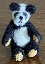 Miniature Dollhouse Tiny Panda Bear Little Gem Jointed 1.5” CUTE