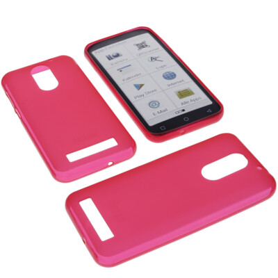 Hülle für Emporia Smart 4 Tasche Schutz Handytasche TPU Gummi Case Rot