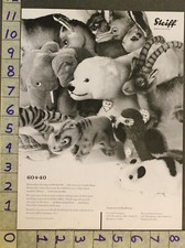 1963 TOY AD STUFFED ANIMAL STEIFF PLUSH LOUCAP REEVES BEAR ELEPHANT RHINO TC04