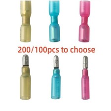 HEAT SHRINK BULLET CONNECTORS WIRE TERMINALS MARINE WATERPROOF 22-10AWG 200-100X