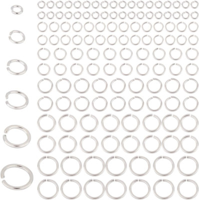 180pcs 925 Sterling Silver Open Jump Rings 3/4/5/6/7/8mm O Ring Jewelry Connecto